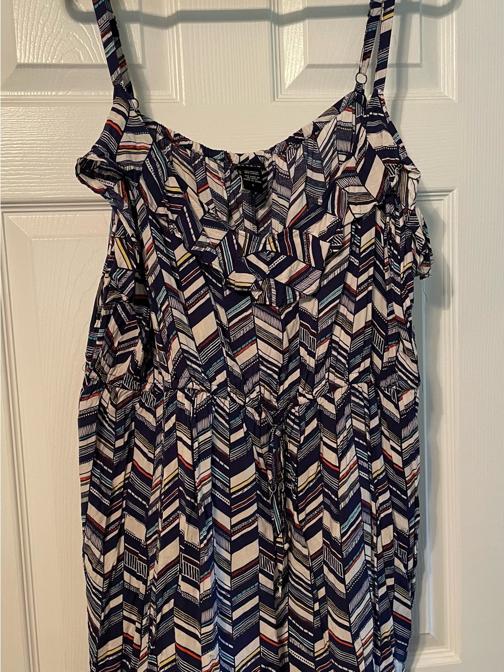 Torrid-  Navy Multicolor Geometric Rayon Baby Doll- Tank Top - Size 5x